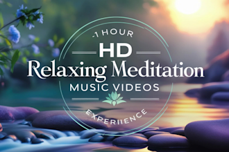 create HD 40 1 hour meditation relaxing music videos for youtube