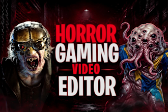 edit horror gaming videos for youtube, twitch and tiktok in 4k