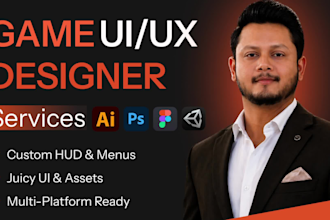 design professional game UI UX for mobile PC and console