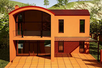 create 3d renewable energy animation for solar energy and chemical plant