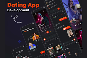 build, develop custom dating app and real time chat app using flutter, firebase