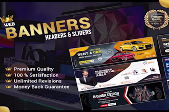 creative website banner, header, slider, ecommerce banner ad, web banners