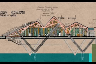 hand render architectural drawings and draw sketches