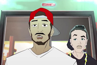 2d music video animation, cartoon music video, short fighting anime animation