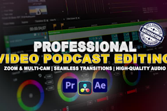 edit video podcasts, zoom podcast editing professionally