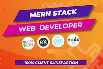 develop mern stack website using react js node js as a mern stack developer