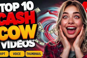 do top 10 cash cow videos, youtube automation and channel management