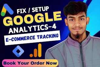 set up google ads conversion tracking, ga4 ecommerce tracking via tag manager