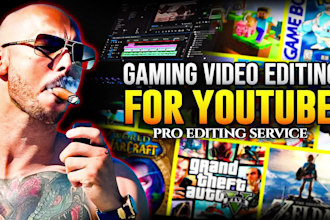 do professional funny gaming video editing for youtube