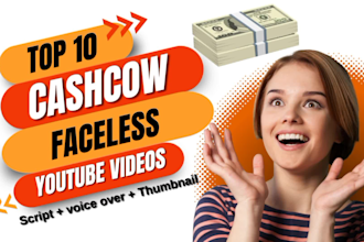 make top 10 cash cow faceless youtube videos
