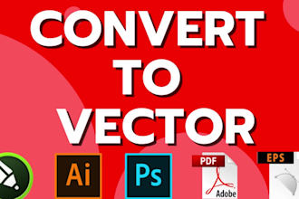 convert to vector tracing image logo raster jpg png graphics art bitmap design