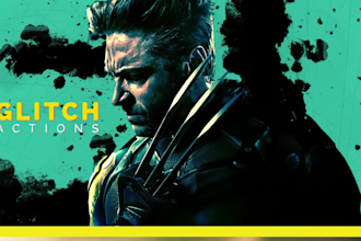 create glitch comic photo slideshow