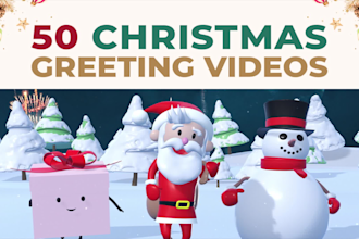 make personalized christmas greeting video with your logo