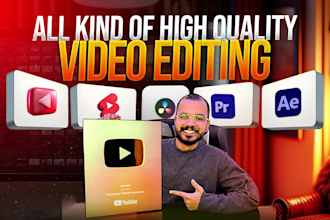 do professional youtube video editing and social media reels