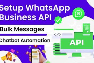 setup whatsapp business API for bulk whatsapp messages marketing chat automation