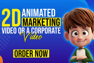 create 2d animated marketing video explainer or saas product video