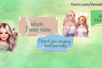 create a scrapbook aesthetic lyric video for your song