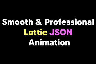 create professional, smooth json lottie animation