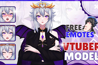 design and rig live2d vtuber model with anime style in high quality