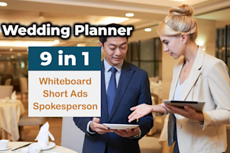 create wedding planner or event planner video ads