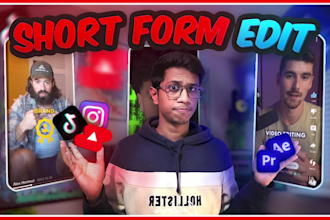 edit reels, tiktok and youtube shorts for you