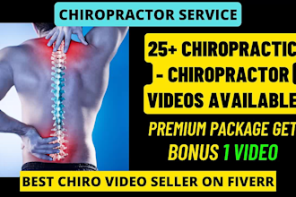 make a chiropractor or chiropractic commercial promo video