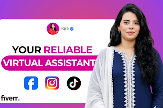 be virtual assistant for instagram facebook and tiktok