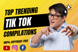 create a tik tok compilation for youtube and facebook