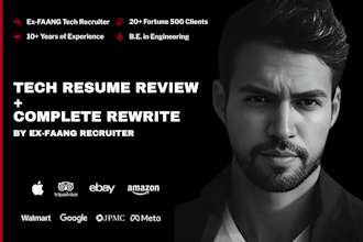 rewrite and design your tech resume as an ex faang tech recruiter