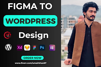 convert figma or psd to wordpress or figma to elementor