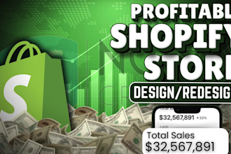 setup 6 figure shopify dropshipping store or profitable shopify website design