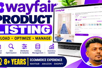 upload, optimize and manage wayfair product listings professionally