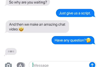 create imessage chat video for your advertisement