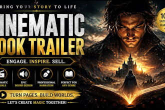 create cinematic book trailer for amazon authors and more