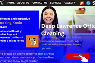 build cleaning website, house cleaning website and office cleaning website