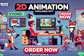create 2d animated video or explainer video with voiceover