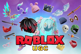 create 3d roblox ugc, custom model, accessories, property for roblox game