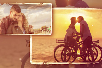 create a vintage style, emotional slideshow video