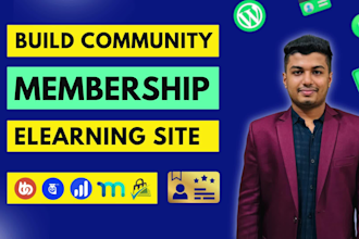 build membership, subscription, community, elearning, course website