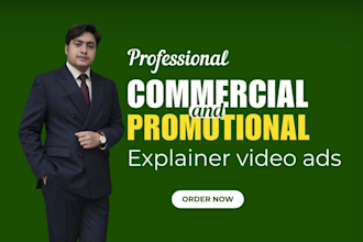 do commercial video ads or promotional video ads for your brand, explainer ads