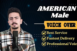 record a professional deep male voice over in english