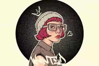 do a cool cartoon caricature portrait of your photo