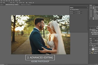 do professional wedding photo retouching