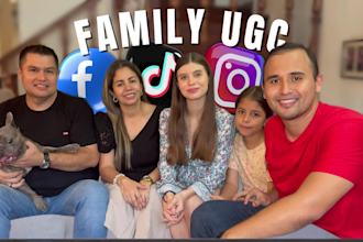 do family ugc video, tik tok ads, create script being actors