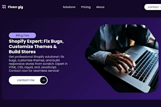 fix shopify bugs, redesign store, or add features
