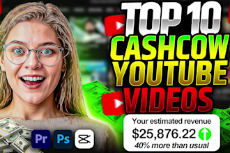 create top 10 cash cow faceless videos and cash cow youtube automation channel