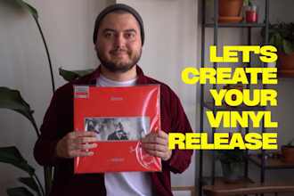 design professional vinyl record packaging for printing