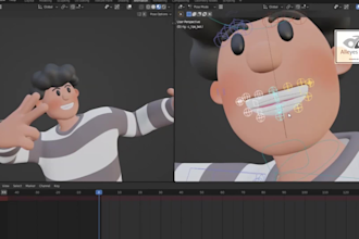 rig any character in blender for  video or game production