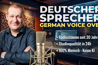 record german voice over as deutscher sprecher german male voice
