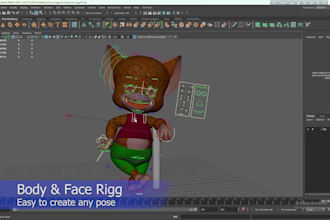 rigg 3d model in maya for animation and game engines